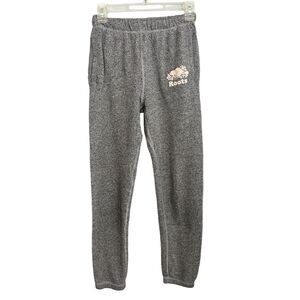 Roots Canada Women’s XXS Jogger gray logo Sweatpants